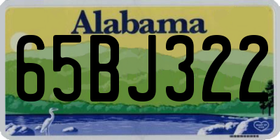 AL license plate 65BJ322