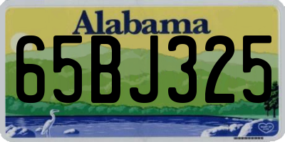 AL license plate 65BJ325