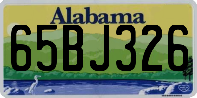AL license plate 65BJ326