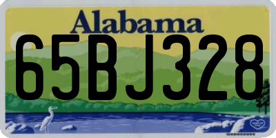 AL license plate 65BJ328