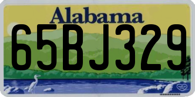 AL license plate 65BJ329