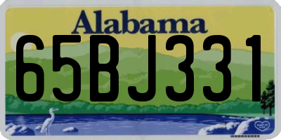 AL license plate 65BJ331