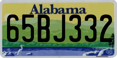 AL license plate 65BJ332