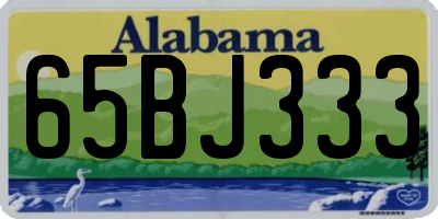 AL license plate 65BJ333
