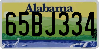 AL license plate 65BJ334