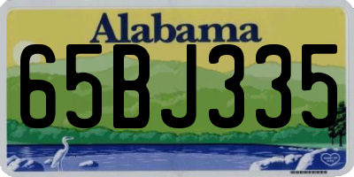 AL license plate 65BJ335