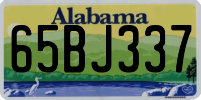AL license plate 65BJ337