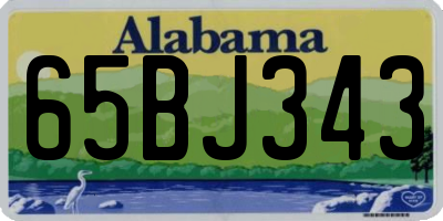AL license plate 65BJ343