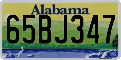 AL license plate 65BJ347