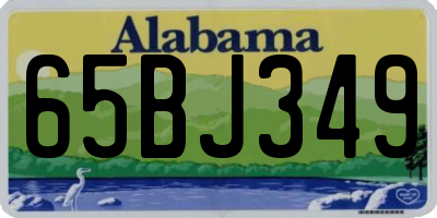 AL license plate 65BJ349