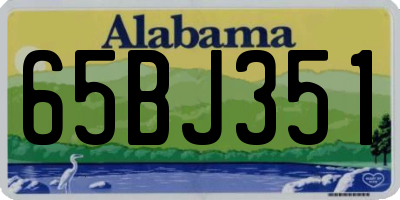 AL license plate 65BJ351