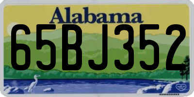 AL license plate 65BJ352