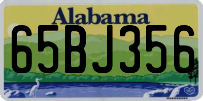 AL license plate 65BJ356