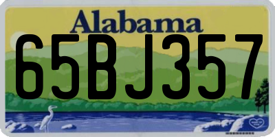 AL license plate 65BJ357