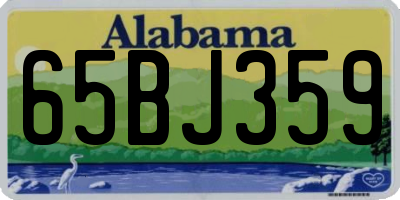 AL license plate 65BJ359