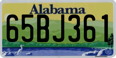 AL license plate 65BJ361