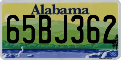 AL license plate 65BJ362