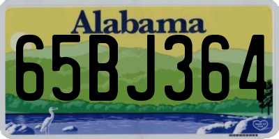 AL license plate 65BJ364