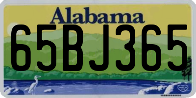 AL license plate 65BJ365