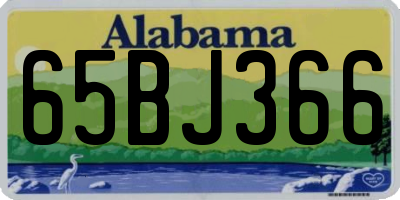 AL license plate 65BJ366