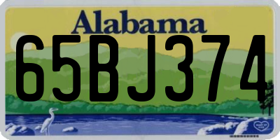 AL license plate 65BJ374