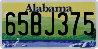 AL license plate 65BJ375