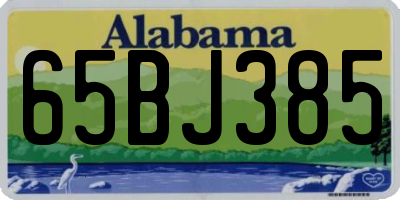AL license plate 65BJ385