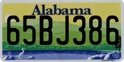 AL license plate 65BJ386