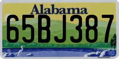 AL license plate 65BJ387