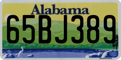 AL license plate 65BJ389
