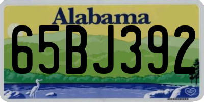 AL license plate 65BJ392