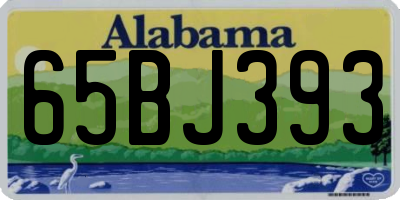 AL license plate 65BJ393
