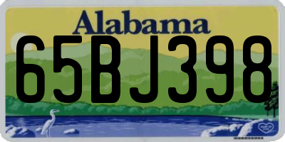 AL license plate 65BJ398