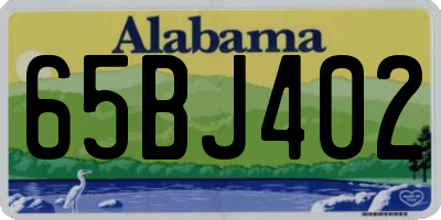 AL license plate 65BJ402