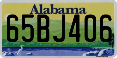 AL license plate 65BJ406