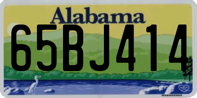 AL license plate 65BJ414