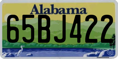 AL license plate 65BJ422