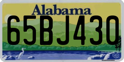 AL license plate 65BJ430