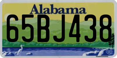 AL license plate 65BJ438