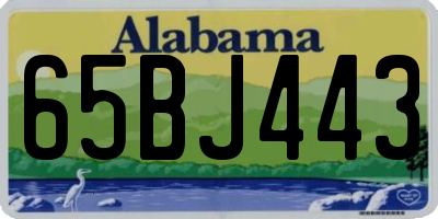 AL license plate 65BJ443