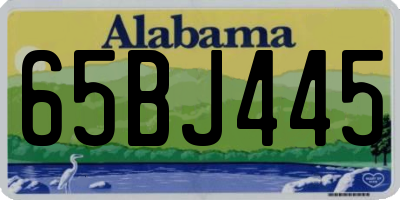 AL license plate 65BJ445