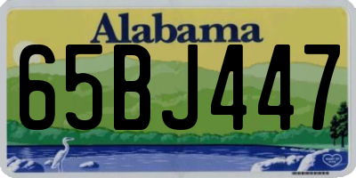 AL license plate 65BJ447