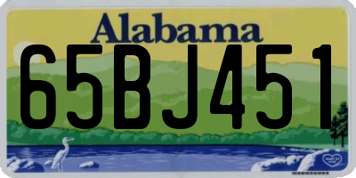 AL license plate 65BJ451