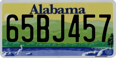 AL license plate 65BJ457