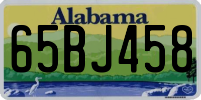 AL license plate 65BJ458