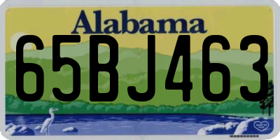 AL license plate 65BJ463