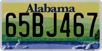 AL license plate 65BJ467