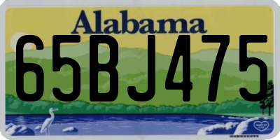 AL license plate 65BJ475