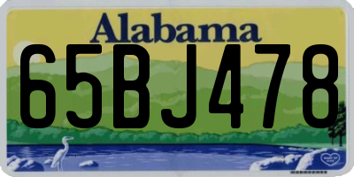 AL license plate 65BJ478