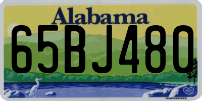 AL license plate 65BJ480